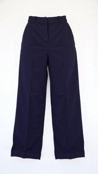 Mathilda Hose mit Weitem Bein - Stoffhosen - Blau - Müller Mode