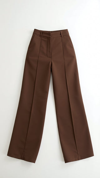 Mathilda Hose mit Weitem Bein - Stoffhosen - Braun - Müller Mode