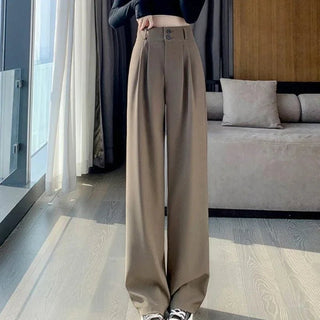 Mayla - Formelle Hose mit weitem Bein - Stil mit hoher Taille - Stoffhosen - Schwarz - Müller Mode