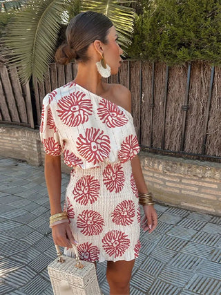 Melanie - Kleid - One - Shoulder - Stil - Kleider - Weiß - Müller Mode