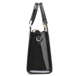 Melinda - Handtasche aus glänzendem Krokodil - Handtaschen - Blau - Müller Mode