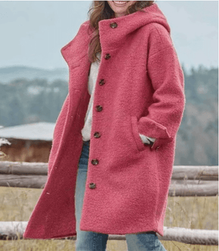 Merle Dicker Kapuzenmantel - Winterjacken - Orange - Müller Mode