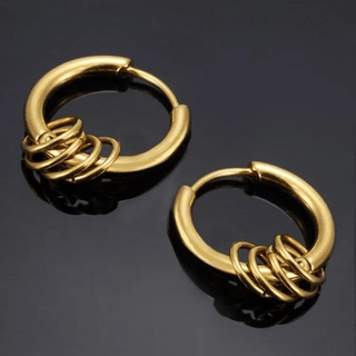 Micara - 5 - Ring Hoops - Ohrringe - Ohrringe - Gold - Müller Mode