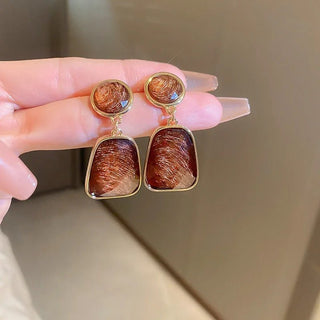 Micara - Amber Strands - Ohrringe - Ohrringe - Braun - Müller Mode