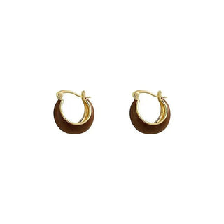 Micara - Chocolate Hoops - Ohrringe - Ohrringe - Weiß - Müller Mode