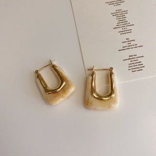 Micara - Citrine Arch - Ohrringe - Ohrringe - Beige - Müller Mode