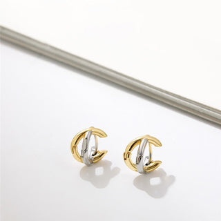 Micara - Crossover Hoops - Ohrringe - Ohrringe - Gold - Müller Mode