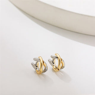 Micara - Crossover Hoops - Ohrringe - Ohrringe - Gold Silber - Müller Mode