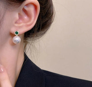 Micara - Emerald Elegance - Ohrringe - Ohrringe - Perle - Müller Mode