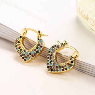 Micara - Heartful Sparkles - Ohrringe - Ohrringe - Mehrfarbig - Müller Mode