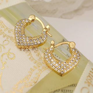 Micara - Heartful Sparkles - Ohrringe - Ohrringe - Weißer Kristall - Müller Mode