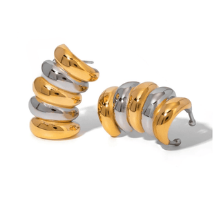 Micara - Hoopful Deluxe - Ohrringe - Ohrringe - Gold Silber - Müller Mode