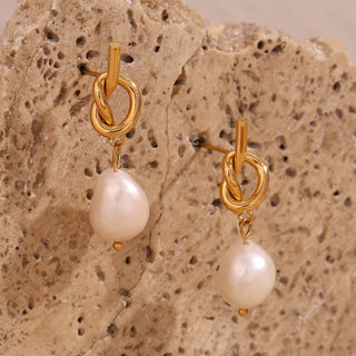 Micara - Knotty Pearls - Ohrringe - Ohrringe - Perle - Müller Mode