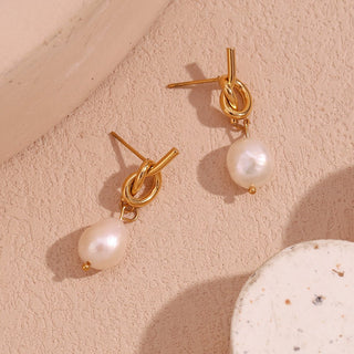 Micara - Knotty Pearls - Ohrringe - Ohrringe - Perle - Müller Mode