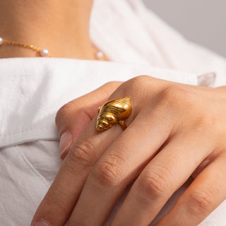 Micara - Nautilus Shell - Ringe - Ringe - Gold - Müller Mode