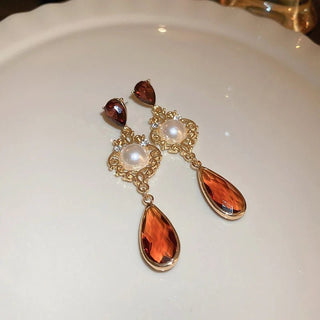 Micara - Pearl Cascade - Ohrringe - Ohrringe - Braun - Müller Mode
