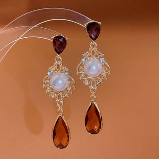 Micara - Pearl Cascade - Ohrringe - Ohrringe - Braun - Müller Mode