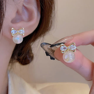 Micara - Pearl - fect Bows - Ohrringe - Ohrringe - Perle - Müller Mode