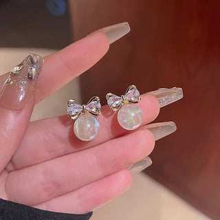 Micara - Pearl - fect Bows - Ohrringe - Ohrringe - Perle - Müller Mode