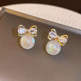 Micara - Pearl - fect Bows - Ohrringe - Ohrringe - Perle - Müller Mode