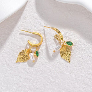 Micara - Pearl Foliage - Ohrringe - Ohrringe - Blattgold - Müller Mode