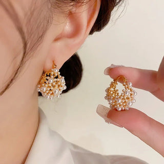 Micara - Pearl - icious Cluster - Ohrringe - Ohrringe - Gold - Müller Mode