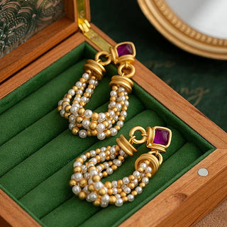 Micara - Royal Pearl - Ohrringe - Ohrringe - Rot - Müller Mode