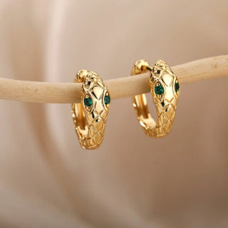 Micara - Snake Charmer - Ohrringe - Ohrringe - Gold Grün - Müller Mode