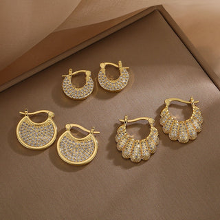 Micara - Sparkly Crescents - Ohrringe - Ohrringe - Muschelschale - Müller Mode