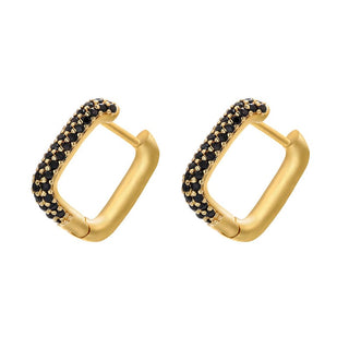 Micara - Square Sparkles - Ohrringe - Ohrringe - Gold Schwarz - Müller Mode