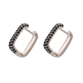 Micara - Square Sparkles - Ohrringe - Ohrringe - Silber Schwarz - Müller Mode