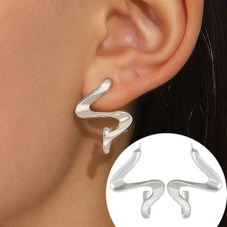 Micara - Zigzag Drops - Ohrringe - Ohrringe - Silber - Müller Mode