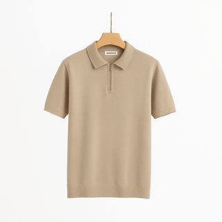 Michael Strick Poloshirt mit Reißverschluss - Polos - Beige - Müller Mode