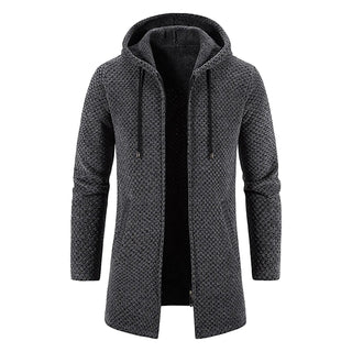 Mikkel - Wolljacke mit Kapuze für Männer - Winterjacken - Dunkelgrau - Müller Mode