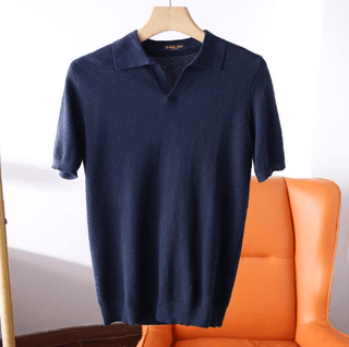 Moritz - Luxus Polo - Eleganz und Komfort - Polos - Dunkelblau - Müller Mode