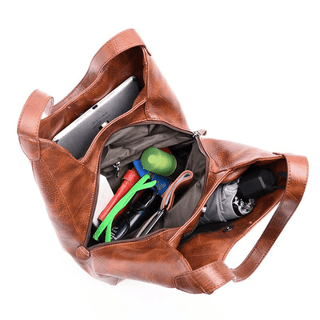 Naoko - Leder - Schultertasche - Geräumiges Inneres - Schultertaschen - Schwarz - Müller Mode