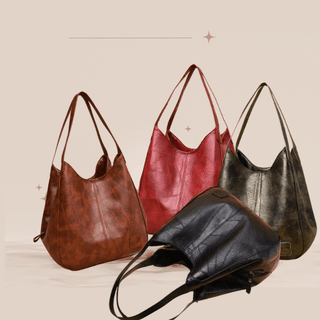 Naoko - Leder - Schultertasche - Geräumiges Inneres - Schultertaschen - Schwarz - Müller Mode