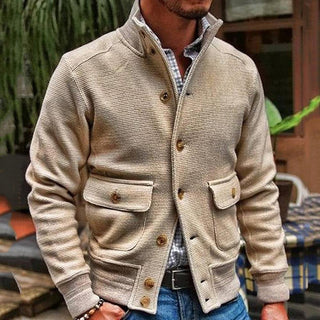 Nils - Modische Jacke mit Stehkragen - Leichte Jacken - Beige - Müller Mode