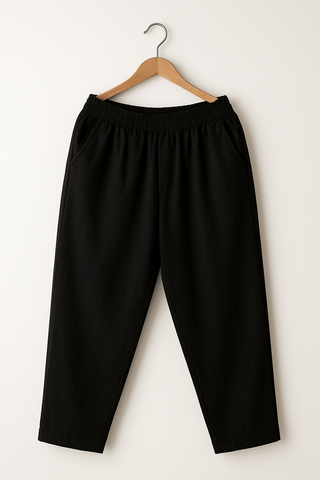Odette Hose mit elastischem Bund - Hosen - Schwarz - Müller Mode