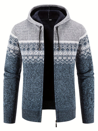 Ole - Warmer Kapuzenpulli mit Seitentaschen - Strickwaren - Hellgrau - Müller Mode