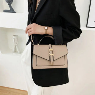 Olive - Leder - Schultertasche - Klassischer Überschlagstil - Schultertaschen - Schwarz - Müller Mode