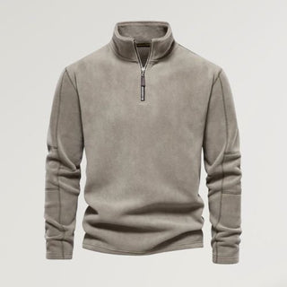 Oskar - Fleecepullover mit Rollkragen - Strickwaren - Olivgrün - Müller Mode