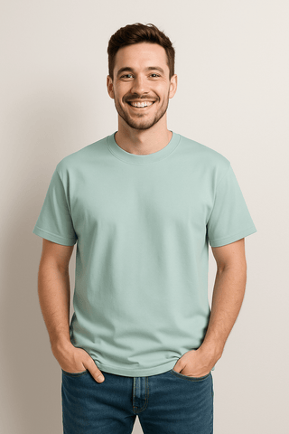 Owen T-Shirt Rundhals Kurzarm - T-shirt - Hellblau - Müller Mode