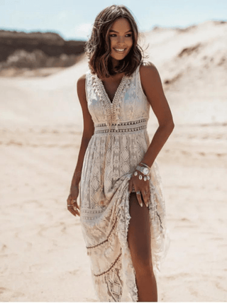 Paige - Kleid - Bohème - Stil - Kleider - Beige - Müller Mode