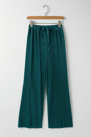 Patty Plisseehose mit weitem Bein und Kordelzug - Hosen - Blau - Müller Mode