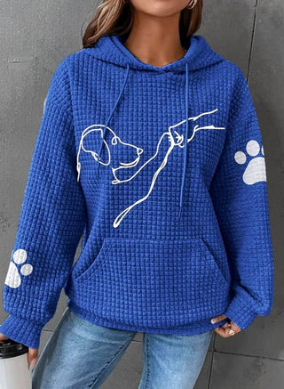 PawPound - Bequemer und warmer Hoodie für Frauen - Sweatshirts & Hoodies - Blau - Müller Mode