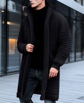 Peder - Lange Strickjacke - Strickwaren - Schwarz - Müller Mode