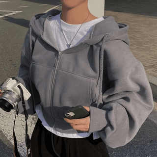 Porscha Übergröße Hoodie - Sweatshirts & Hoodies - Dunkelgrau - Müller Mode