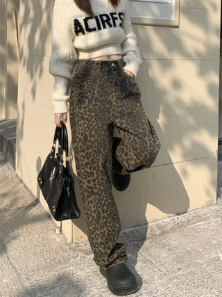 Primrose - Hose mit Leopardenmuster - Weit geschnittenes Bein - Jogginghosen - Leopardenmuster - Müller Mode