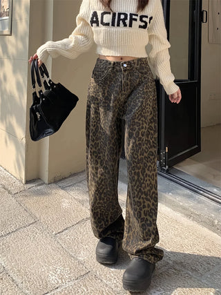 Primrose - Hose mit Leopardenmuster - Weit geschnittenes Bein - Jogginghosen - Leopardenmuster - Müller Mode